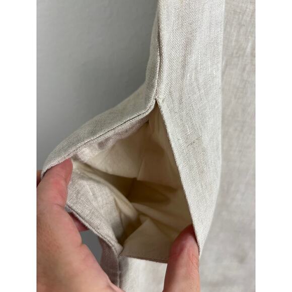 Madewell Women's V-Neck Mini Dress in 100% Linen Natural Undyed S - Picture 8 of 13